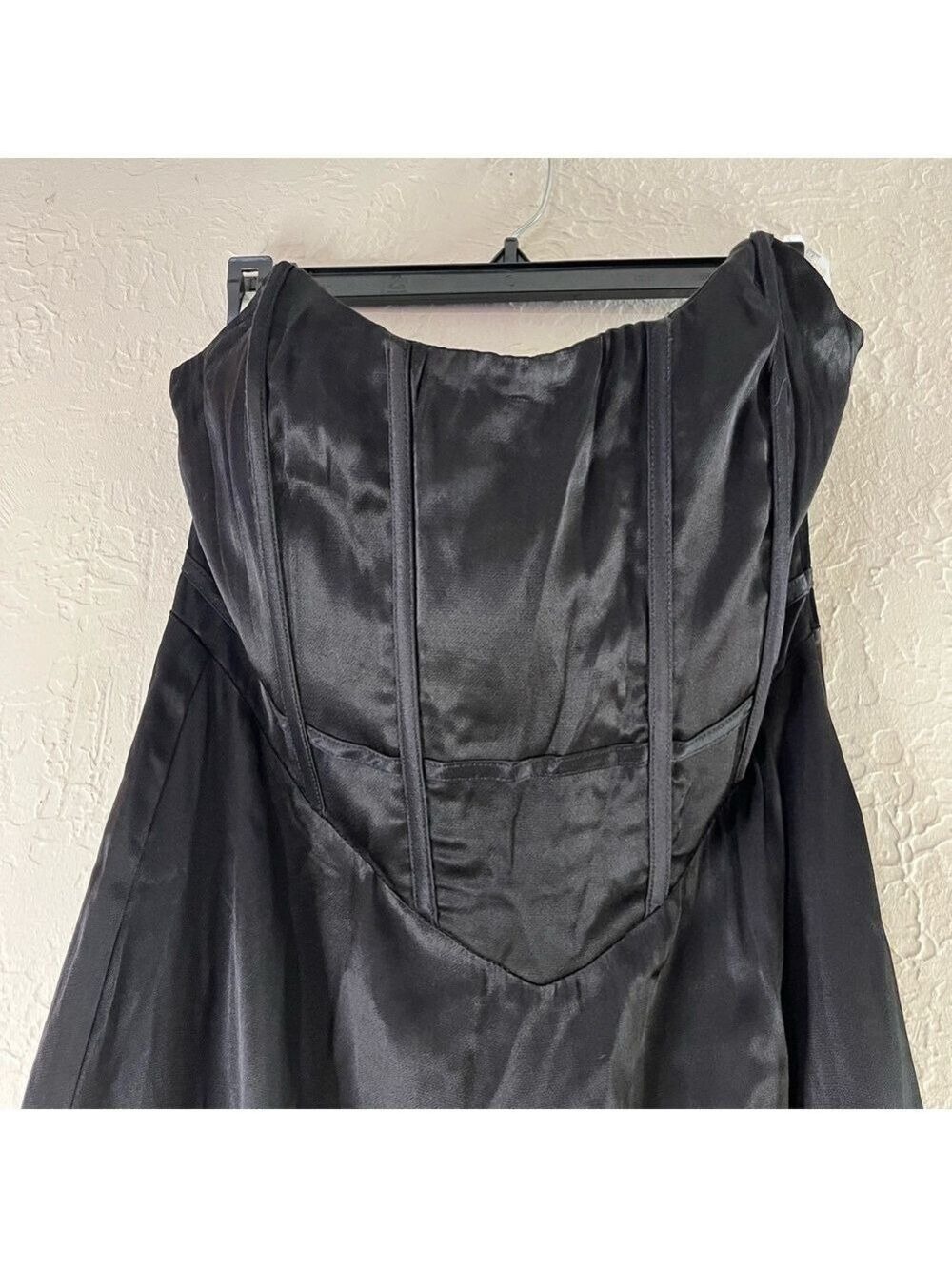 Lulu's Extraordinary Presence Black Satin Strapless Maxi Dress - Picture 4 of 14